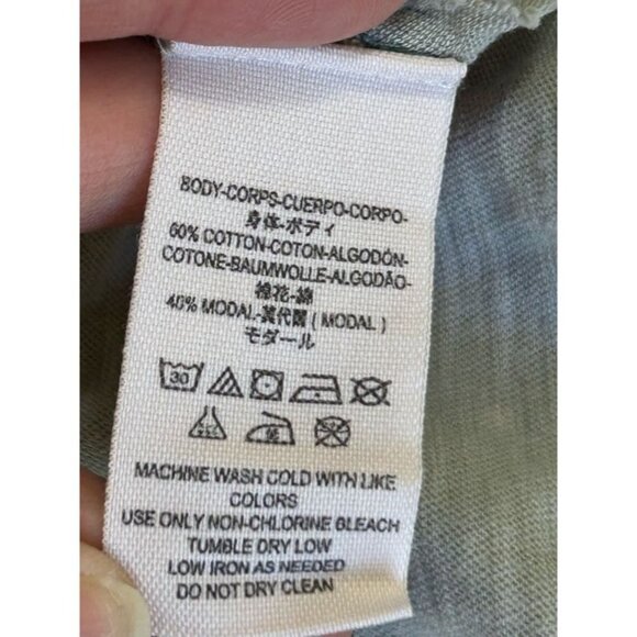 We The Free People Blouse Pullover Top Cold Shoulder Short Sleeve Knit Gray XS - Picture 7 of 7